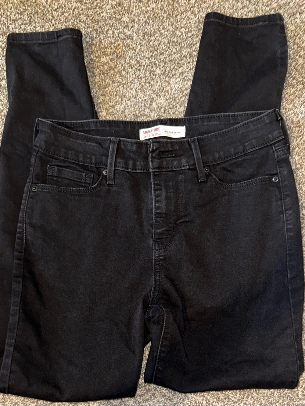 Signature by Levi Strauss Women's Black Skinny Jeans